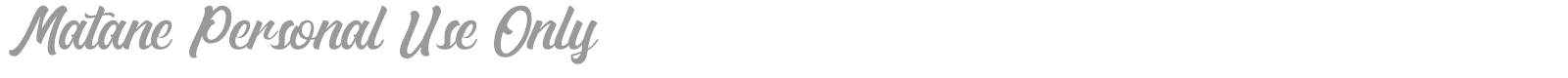 Matane font preview
